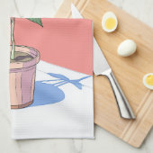 ポッテ鮮やかッドハウスプラント キッチンタオル (四つ折り)