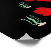 ポットおもしろいアンチ薬可愛いロブスターギフトにノーと言う ポスター (角)