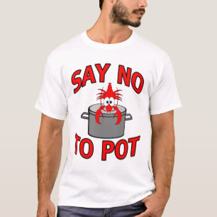 ポットおもしろいロブスター Tシャツ