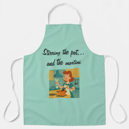 「ポットとマルティニを攪拌して」 エプロン
