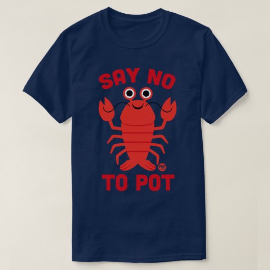 ポットにノーと言う Tシャツ (デザイン正面)