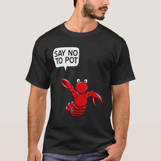 ポットにノーと言う Tシャツ (正面)
