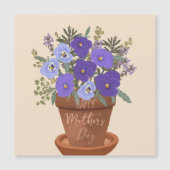 ポットに入った紫のスミレ - 母の日の花 (正面)