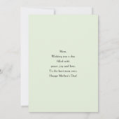 ポットに入った花の優しいシャビーな可愛い母の日 シーズンカード (裏面)