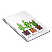 ポットのかわいい水彩画のサボテン ノートブック (右側)