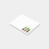 ポットのかわいい水彩画のサボテン ポストイット (アングル)