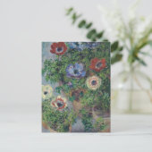 ポットのアネモネス，クロード・モネ， 1885 ポストカード (スタンド正面)