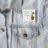 ポットのクリスマスの棒 缶バッジ (インサイチュ)