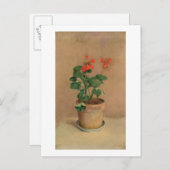 ポットのゲラニウム， c.1905 (キャンバス上の油) ポストカード (正面/裏面)