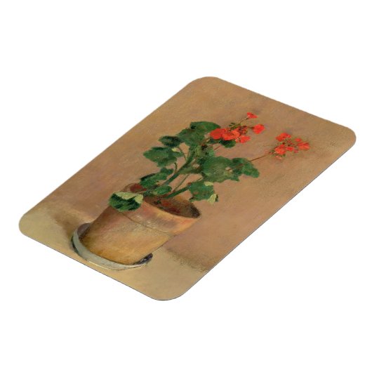 ポットのゲラニウム, c.1905 (キャンバス上の油) マグネット (左側)