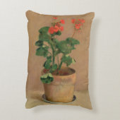 ポットのゼラニウム、c.1905 (キャンバスの油) アクセントクッション (裏面(縦))