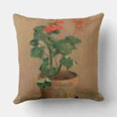 ポットのゼラニウム、c.1905 (キャンバスの油) クッション (裏面)