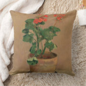 ポットのゼラニウム、c.1905 (キャンバスの油) クッション (ブランケット)