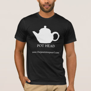 ポットのヘッド人の茶ワイシャツ Tシャツ