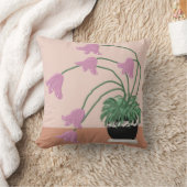 ポットのラベンダーフラワーズ装飾用クッション クッション (ブランケット)