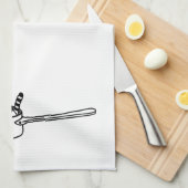 ポットの台所タオルの猫 キッチンタオル (四つ折り)