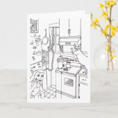 ポットの沸騰 カード (黄色い花)