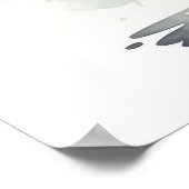 ポットの絵を描盆栽の水彩 ポスター (角)