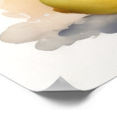 ポットの絵画レモンツリーの水色 ポスター (角)