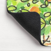 ポットの色彩の鮮やかな水彩画の柑橘類の木 マウスパッド (コーナー)