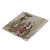 ポットの販売人、c.1855 タイル (側面)