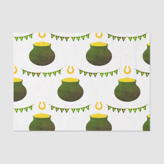 ポットの金ゴールドと馬蹄類 薄葉紙 (正面)