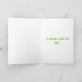 ポットの金ゴールドクローバーおもしろいSt patricks dayカード 案内状 (内部)