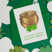ポットの金ゴールドクローバーおもしろいSt patricks dayカード 案内状