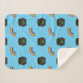 ポットの金ゴールドレインボーカートゥーン シェルパブランケット (正面(横))