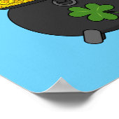 ポットの金ゴールドレインボーカートゥーン ポスター (角)