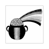 ポットの金ゴールドレインボーサンパトリックのデイクローバー ラバースタンプ (インプリント)