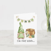 ポットの金ゴールド気のあるそぶりをした格言おもしろいセントパトリックのデイカード 案内状 (正面)