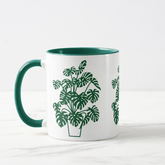 ポットのMONSTERA マグカップ (左)