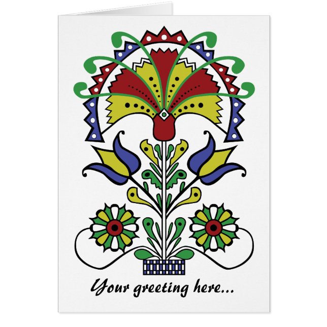 ポットのoのチューリップカード (正面)