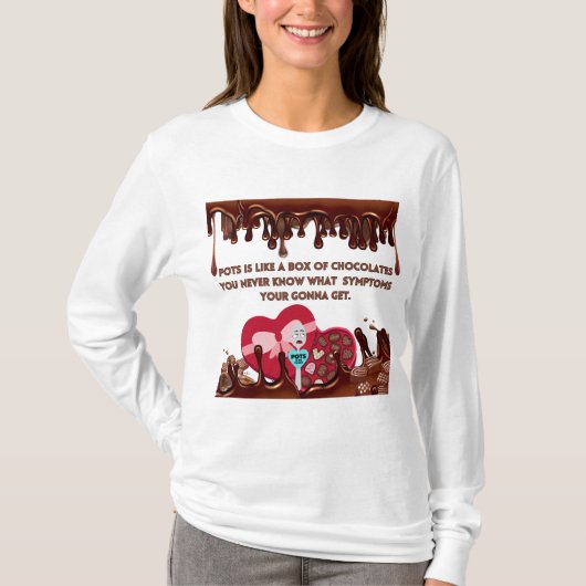 ポットはチョコレートの箱のようなものだ Tシャツ (正面)