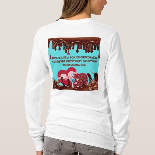 ポットはチョコレートの箱のようなものだ Tシャツ (裏面)