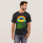 ポットオブ金ゴールドハットレインボークローバーSt patricks dayティー Tシャツ (正面フル)