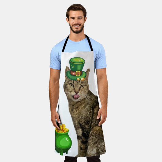 ポットオ金ゴールドインディゴ エプロン (着用した状態)