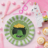 ポットオ金ゴールドレプレシャンハット ペーパープレート (パーティー)