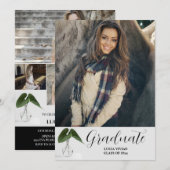 ポットクラシックスクリプト5フォトメモリ卒業 招待状 (正面/裏面)