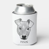 ポットケーキドッグパーソナライズされたハンドスケッチ 缶クーラー (缶正面)