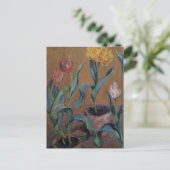 ポットズオブチューリップbyクロードモネ葉書 ポストカード (スタンド正面)