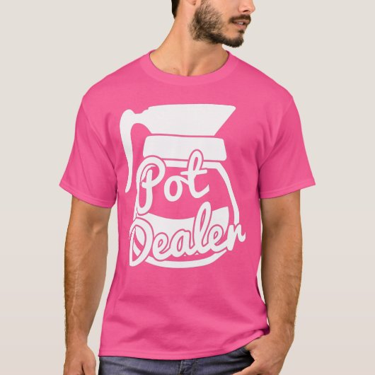 ポットディーラおもしろいーコーヒーポットカフェイン中毒Java Tシャツ (正面)