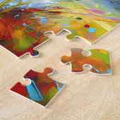 ポットハウンドドッグポートレートアクリルアートプリント ジグソーパズル (側面)