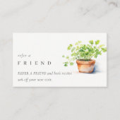 ポットハーブパセリCoriander友人を参照 名刺 (正面)