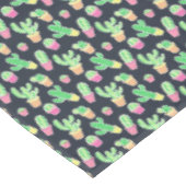 ポットパターンのネオン水彩画のサボテン テーブルクロス (アングル)