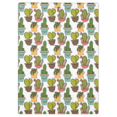 ポットパターンの屋内サボテン及びSucculents クリップボード (裏面)