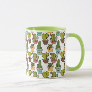 ポットパターンの屋内サボテン及びSucculents マグカップ