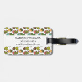 ポットパターンの屋内サボテン及びSucculents ラゲッジタグ (裏面横)