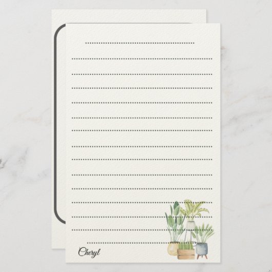 ポットパーソナル文房具筆記用紙 便箋 (正面/裏面)